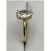 Image 3 : Ladies 14K GP 2.1 Carat Oval Cut Solitaire Ring