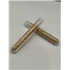 Image 3 : Two Clear Plastic Tubes Containing Metallic Gold-Colored Particles