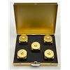 Image 2 : 5 Golden Metal Dice With Case