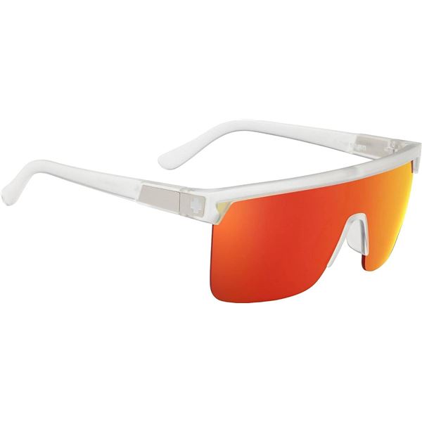 SPY Flynn 5050 MT Crystal Sunglasses With Happy Gray Green w/ red Lenses