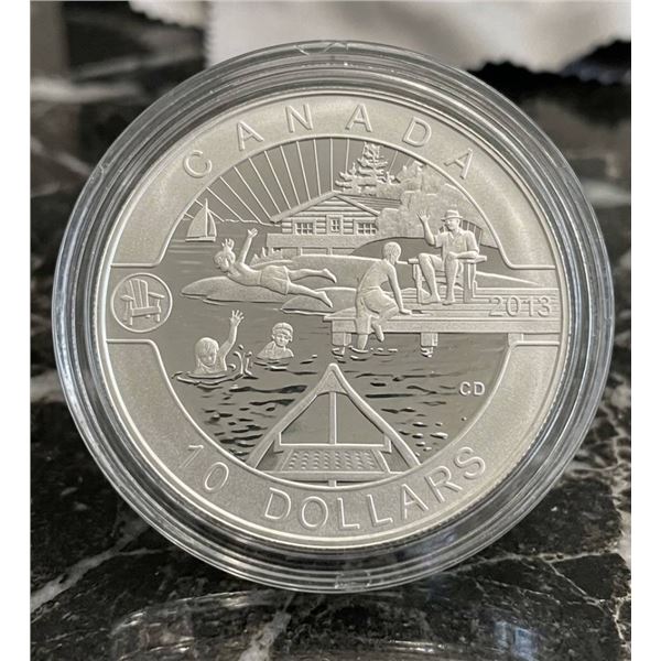 2013 $10 Fine .999 Silver Coin – Canadian Summer Fun by Royal Canadian Mint