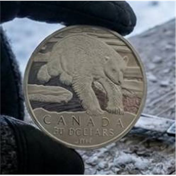 2014 Canada $50 Silver .999 Coin – Polar Bear