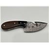 Image 5 : Fixed Blade Hunting Knife with Damascus Steel Blade and Leather Sheath