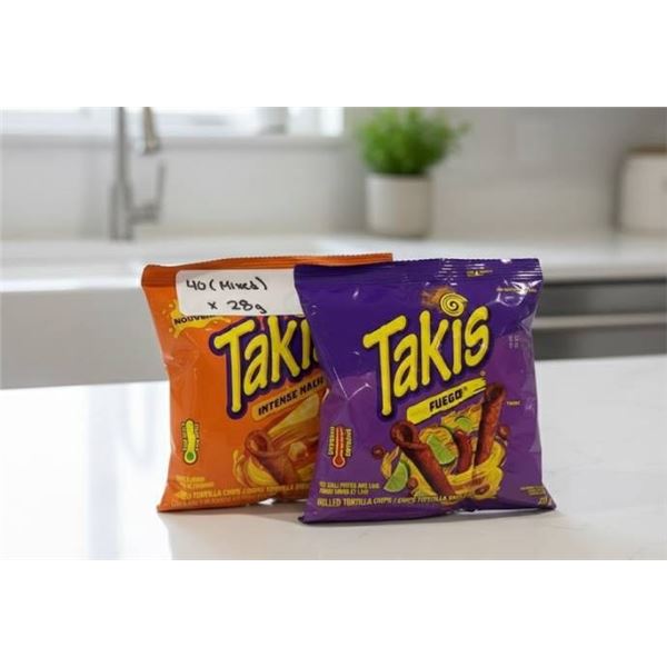 Takis Intense Nacho & Fuego Mixed Snack Pack, 40 x 28g Pouches