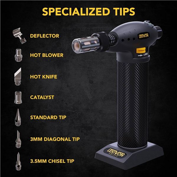 Lexivon Butane Micro Torch Multi-Purpose Tool Kit with Refillable Tank