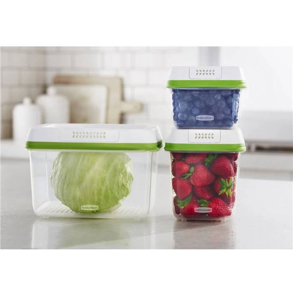 Rubbermaid FreshWorks 3-Pack Produce Saver Containers BPA-Free