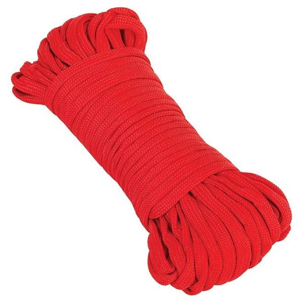 Ben-Mor Diamond-Braided Rope – Nylon – Red – 50-ft x 5/32-in