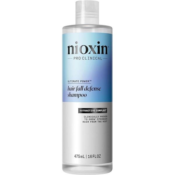 Lot of 3 Nioxin Pro Clinical Hair Fall Defense Shampoo 475ml Bottles