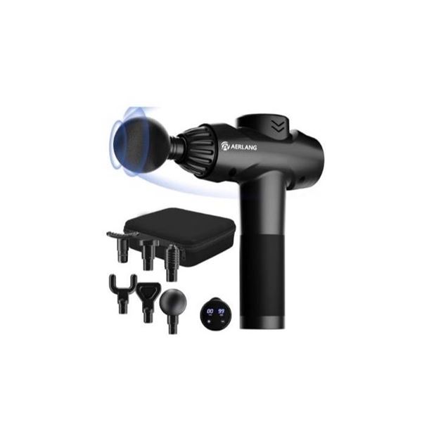 AERLANG Massage Gun With 20-Speed Control and Adjustable Heads