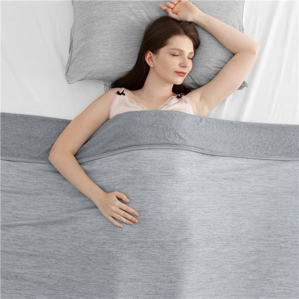 Elegear Double-Sided Cooling Blanket, Gray, Queen Size