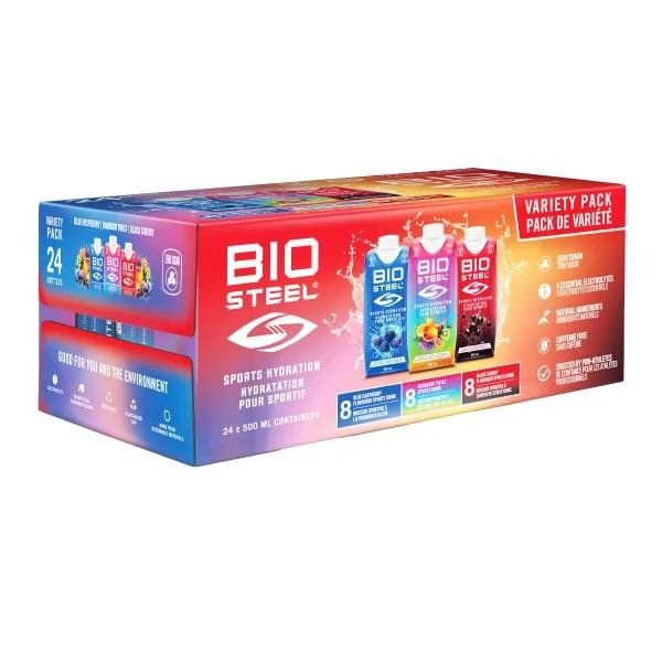 BioSteel Sports Hydration 24-Bottle Variety Pack 500 mL Each
