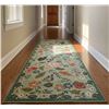 Image 1 : Floral Area Rug, 2×10, Green, Machine-Washable