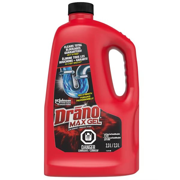 Drano Max Gel Drain Cleaner 2-Pack 2.3L Each