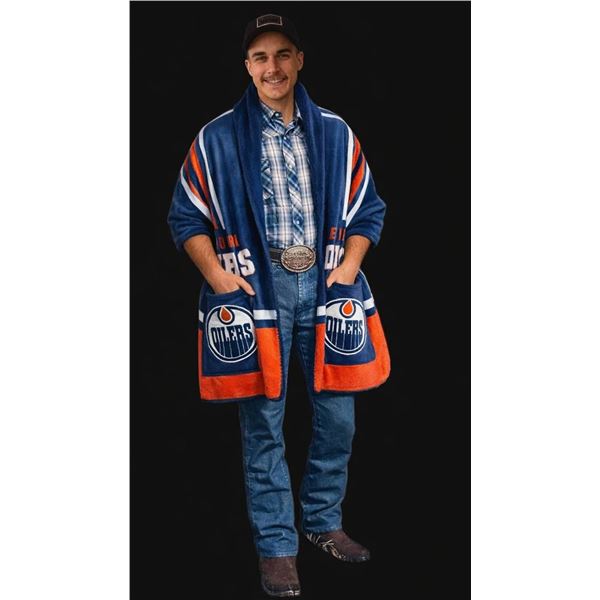 NHL Arena Wrap Blanket – Edmonton Oilers, 60 cm x 200 cm