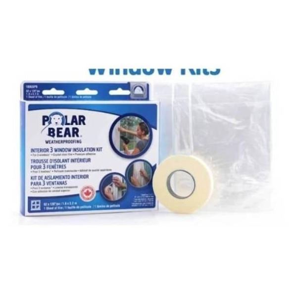 Lot of 12 Polar Bear Weatherproofing 2-Interior Window Insulation Kit