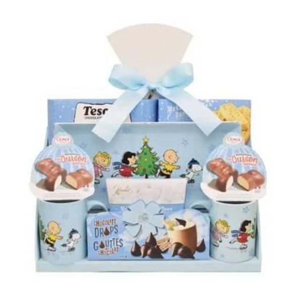 Peanuts-75th Themed Gift Set with Mugs, Chocolate, and Treats