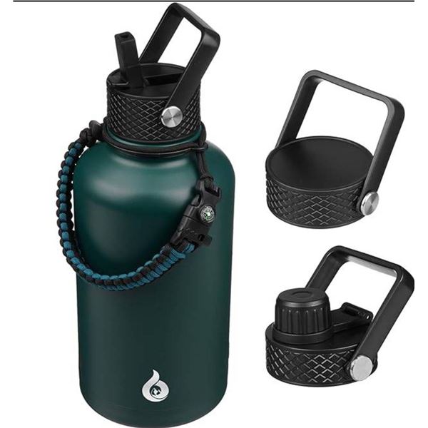 BJKPKPK Army Green 1900ML/64oz Stainless Steel Jug with BPA-Free Design