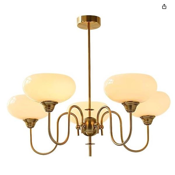 BOKT Gold 5-Light Chandelier for Living Room or Bedroom
