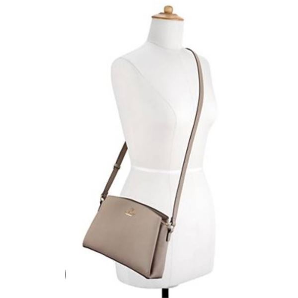 Nine West Women’s Beige Crossbody Bag with Gold-Tone Accents