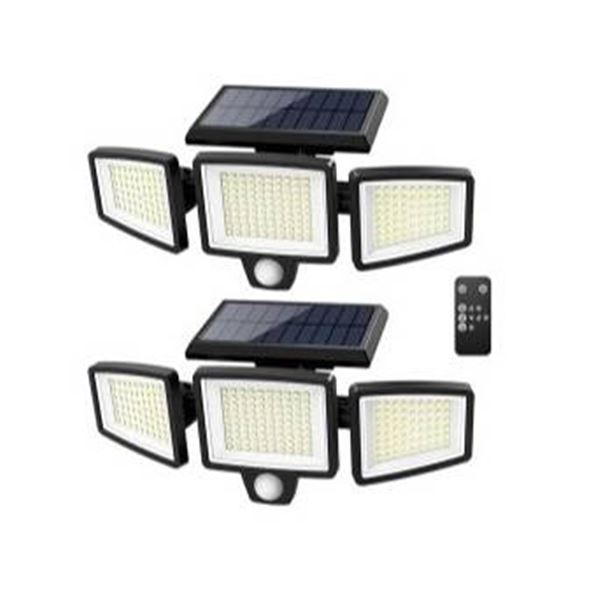 Solar Motion Sensor Outdoor Lights with Remote – 2500LM Bright LED Security Flood Light