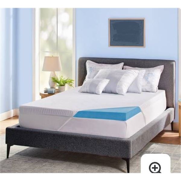 King Sized 3 In Soothing Cool Plus Gel Memory Foam Mattress Topper