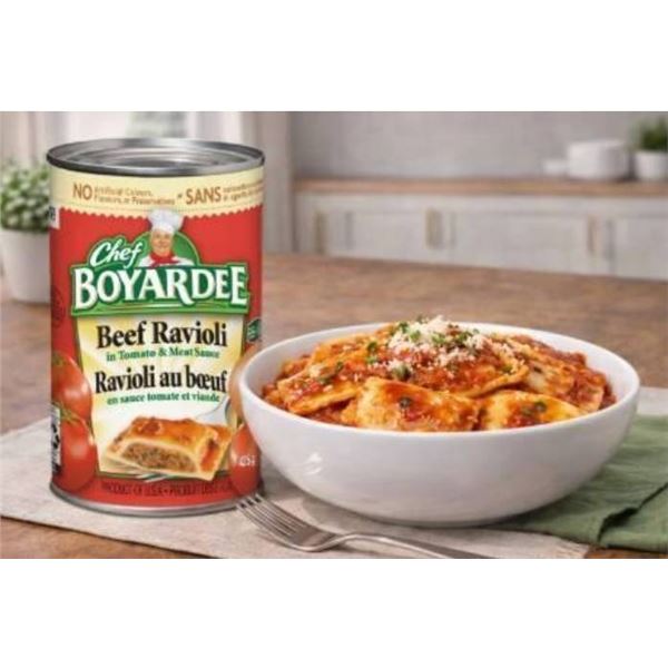 Chef Boyardee Beef Ravioli in Tomato & Meat Sauce – 8 Cans