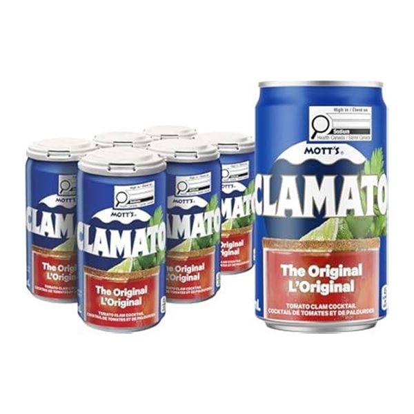 Mott’s Clamato Tomato Cocktail 19 Cans, 341mL Each