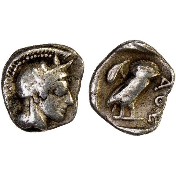 ATTICA: Athens, AR obol (0.64g), ca. 454-404 BC, F-VF