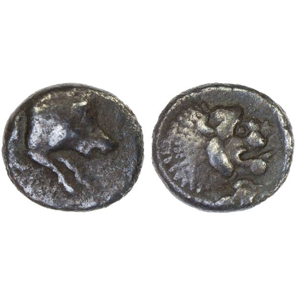 BACTRIA: Uncertain Ruler, AR hemidrachm (1.08g), ca. 4th century BC, F-VF