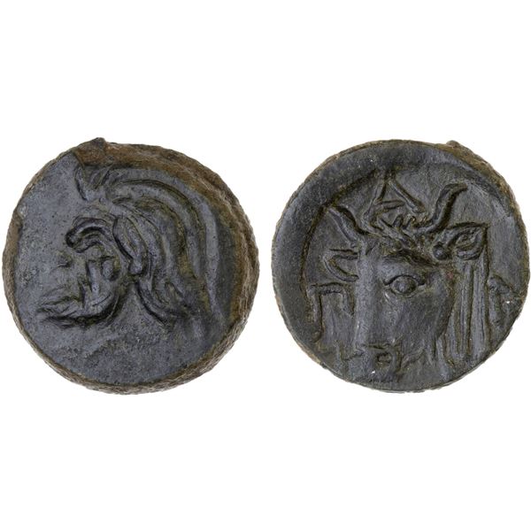 BOSPOROS: Pantikapaion, AE17 (4.62g), ca. 325-310 BC, Choice VF