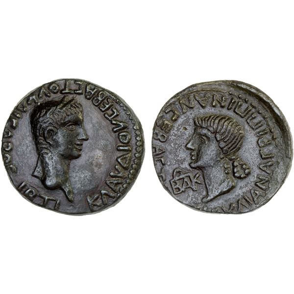BOSPOROS: Kotys I, ca. 45-68 AD, AE21 (4.89g), 49-54 AD, VF