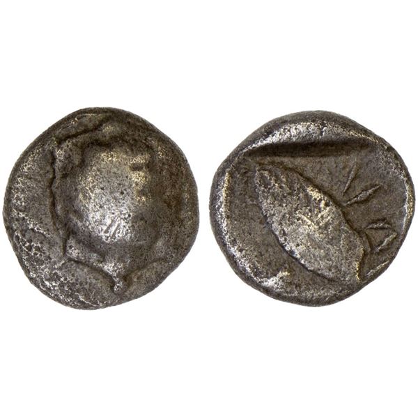 CARIA: Idyma, AR hemiobol (0.42g), ca. 450-400 BC, F-VF