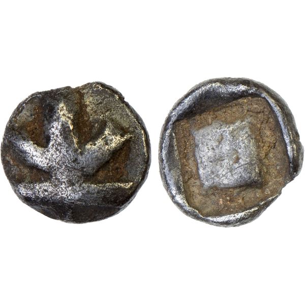CARIA: Kamiros, AR hemiobol (0.46g), ca. 480-460 BC, VF