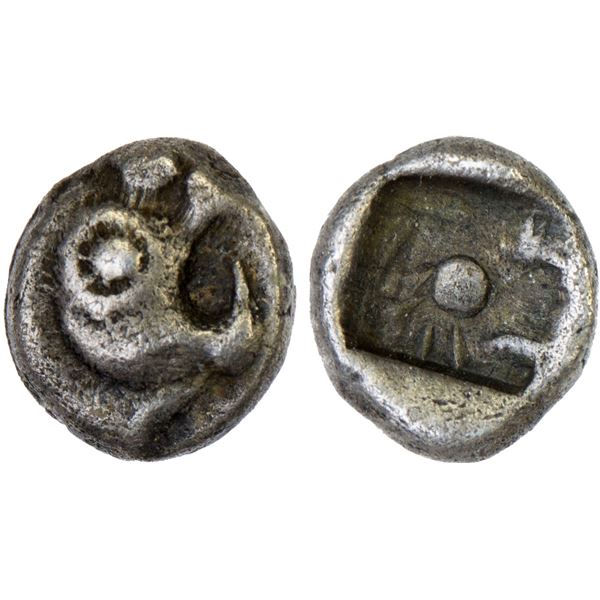 CARIA: Uncertain Mint, AR hemiobol (0.34g), ca. 5th century BC, VF