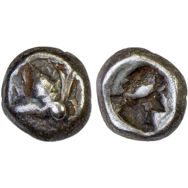 IONIA: Ephesos, AR hemiobol (0.26g), ca. 550-500 BC, F-VF