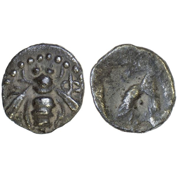 IONIA: Ephesos, AR tetartemorion (0.16g), ca. 500-420 BC, VF