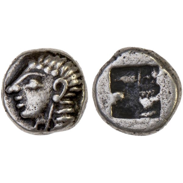 IONIA: Kolophon, AR hemiobol (0.43g), ca. 530-500 BC, VF