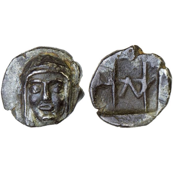 IONIA: Kolophon, AR hemiobol (0.47g), ca. 450-410 BC, Choice VF