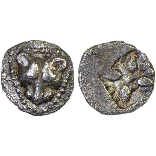 IONIA: Miletos, AR 1/64 stater (0.18g), ca. 550-525 BC, VF