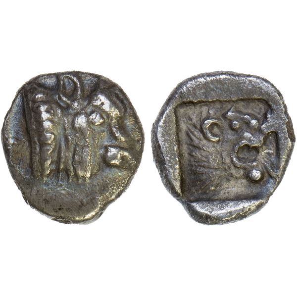 IONIA: Samos, AR hemiobol (0.33g), 6th-5th century BC, VF