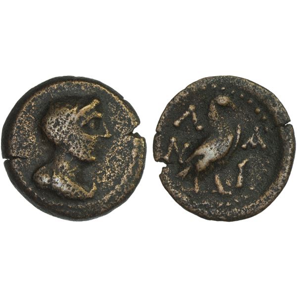 LACONIA: Lakedaimon (Sparta), AE tetrachalkon (3.75g), ca. 48-35 BC, F-VF