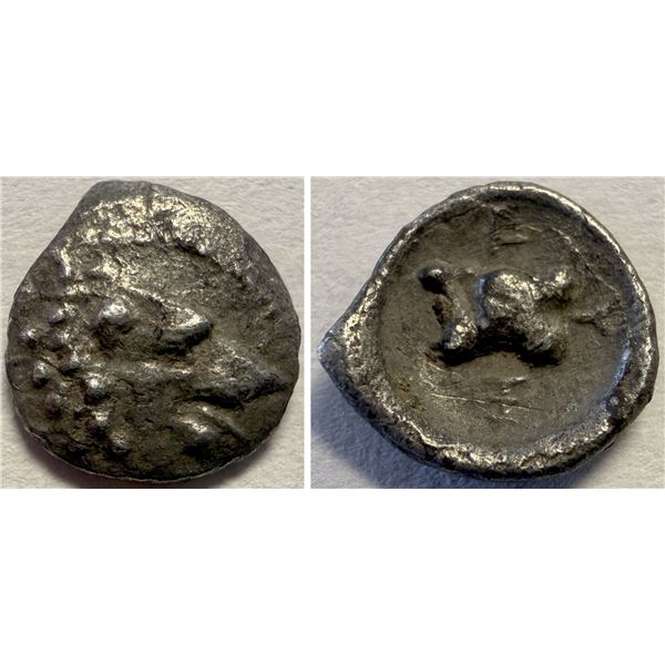 LYCIAN DYNASTS: Uncertain Ruler, AR hemiobol (0.30g), 4th century BC, VF