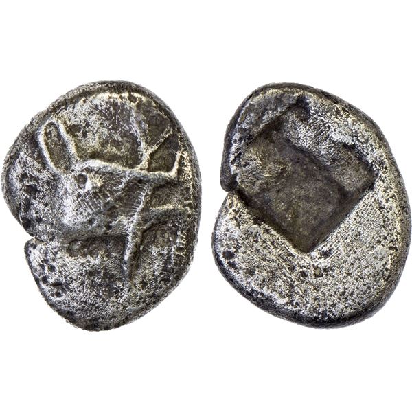 MYSIA: Kyzikos, AR obol (1.09g), ca. 550-480 BC, VF