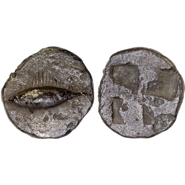 MYSIA: Kyzikos, AR hemiobol (0.35g), ca. 550-450 BC, VF