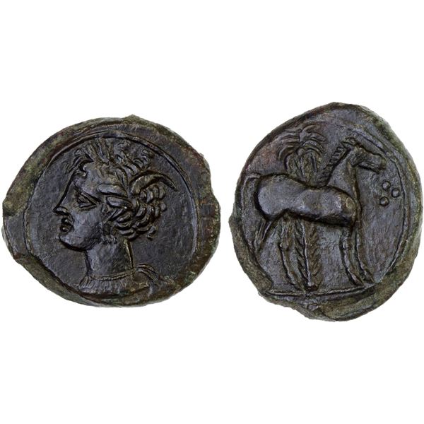 SICILY: Anonymous, 340-320 BC, AE 18 (3.95g), AU