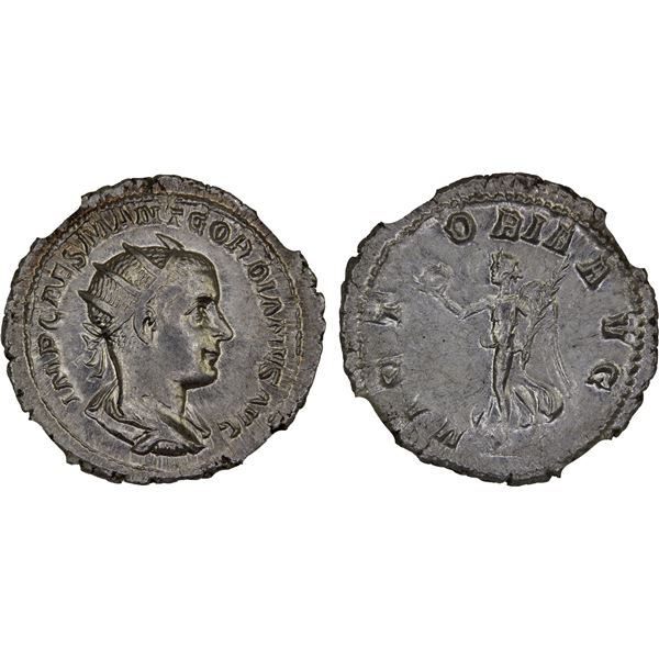 ROMAN EMPIRE: Gordian III, 238-244 AD, AR antoninianus (3.92g), Rome, 238-239 AD, NGC AU