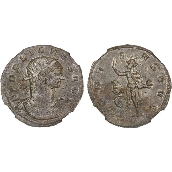 ROMAN EMPIRE: Aurelian, 270-275 AD, silvered BI antoninianus (4.36g), Mediolanum (Milan), NGC Choice