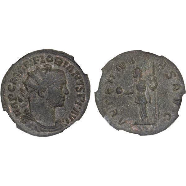ROMAN EMPIRE: Florian, 276 AD, BI antoninianus (3.88g), Lugdunum, NGC VF