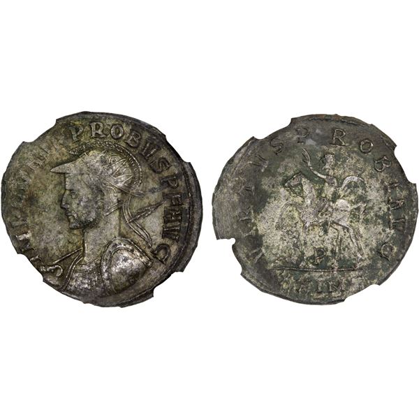 ROMAN EMPIRE: Probus, 276-282 AD, silvered BI antoninianus (3.42g), Cyzicus, NGC XF