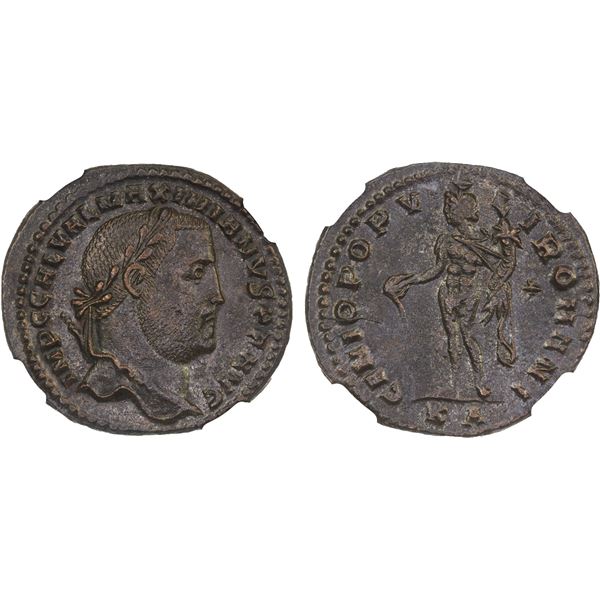 ROMAN EMPIRE: Galerius, 305-311 AD, BI nummus (8.94g), Cyzicus, NGC XF